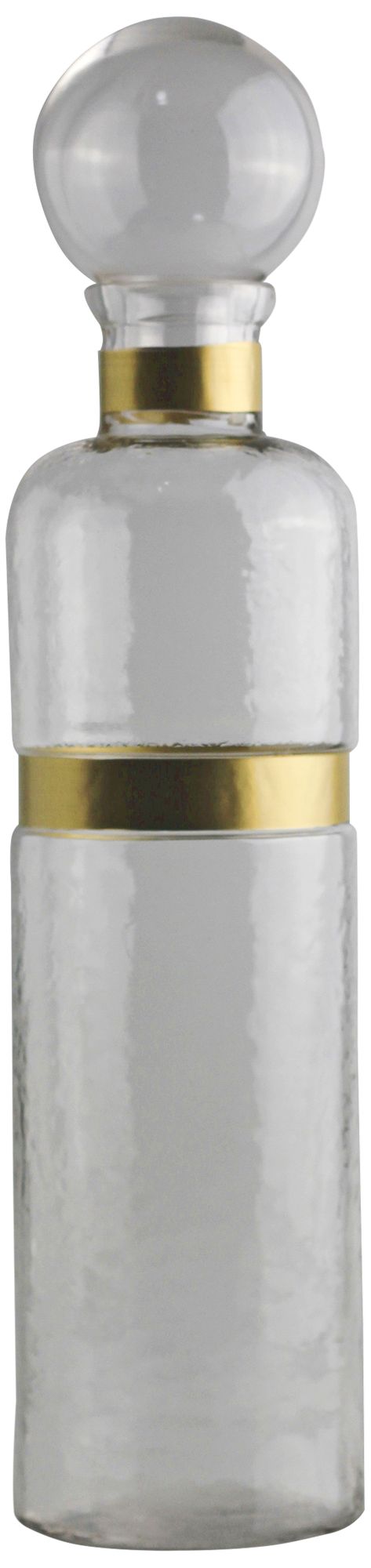 Lane Cordial Clear Glass with Gold Accents 18" High Decanter