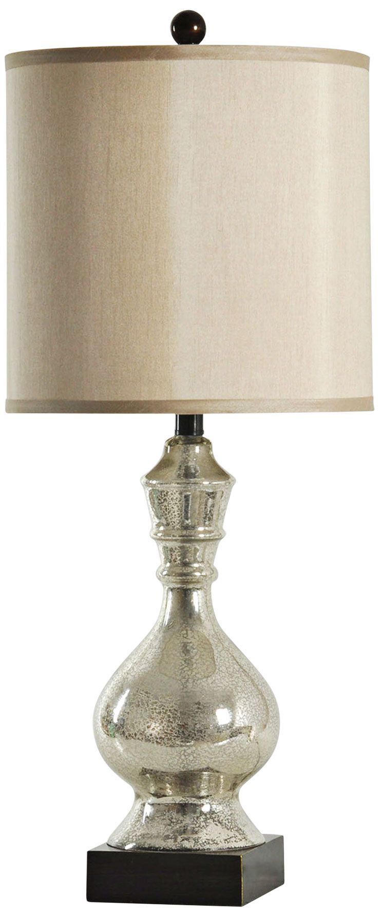 Northbay Mercury Glass and Dark Brown Table Lamp
