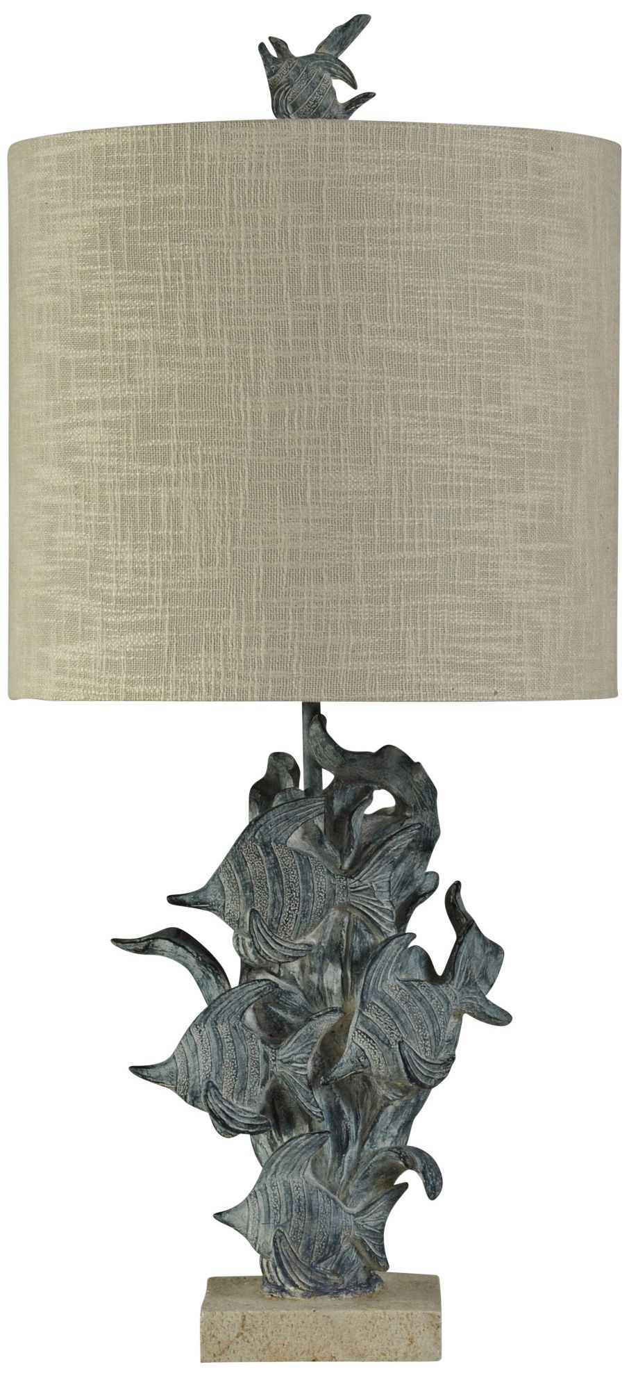 St. Kilda Tropical Fish Table Lamp in Dark Blue