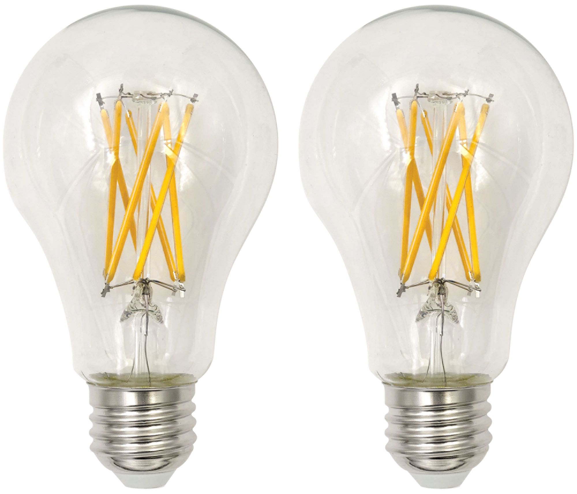 75W Equivalent Clear 8W LED Dimmable Filament A21 2-Pack
