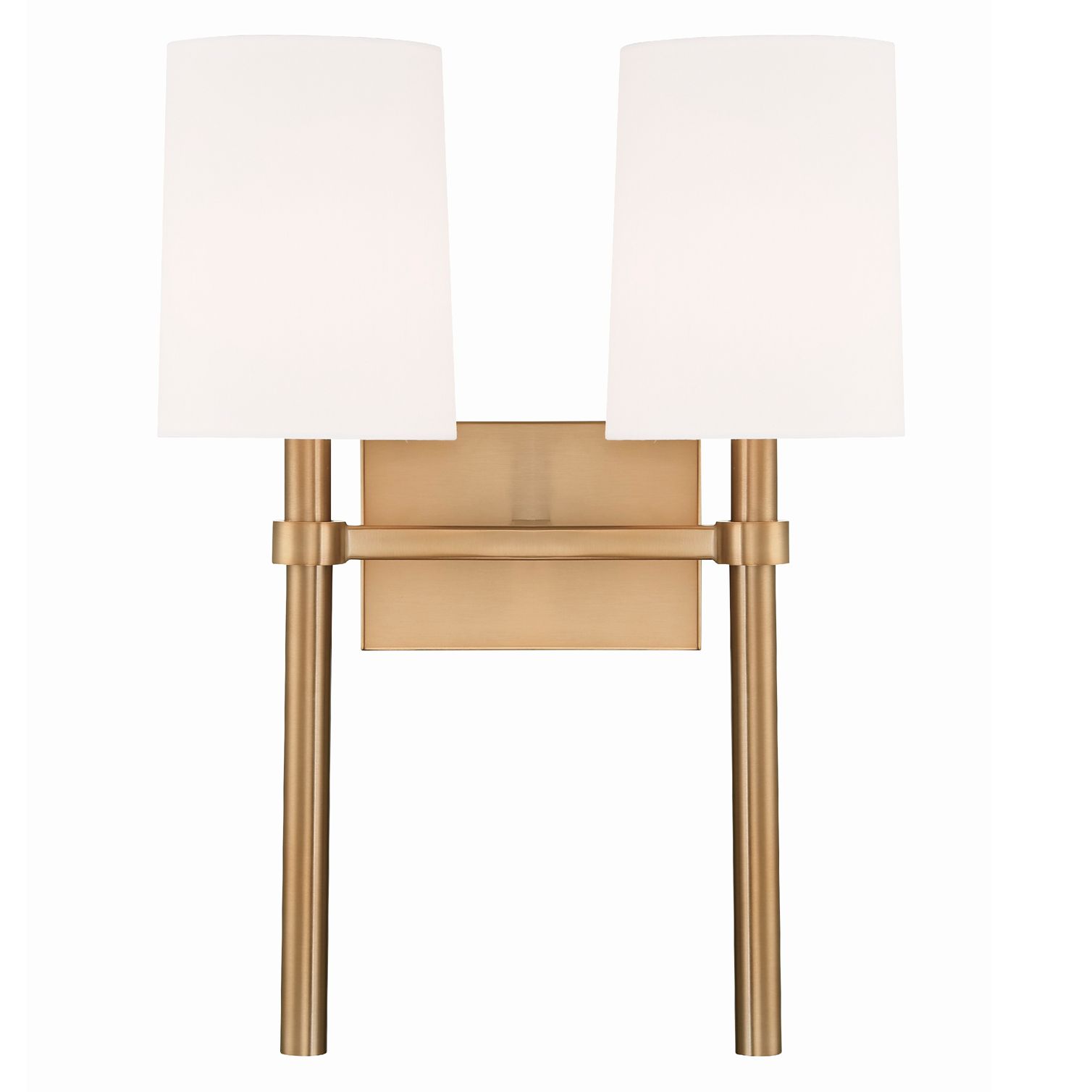 Crystorama Bromley 18 1/4"H Vibrant Gold 2-Light Wall Sconce