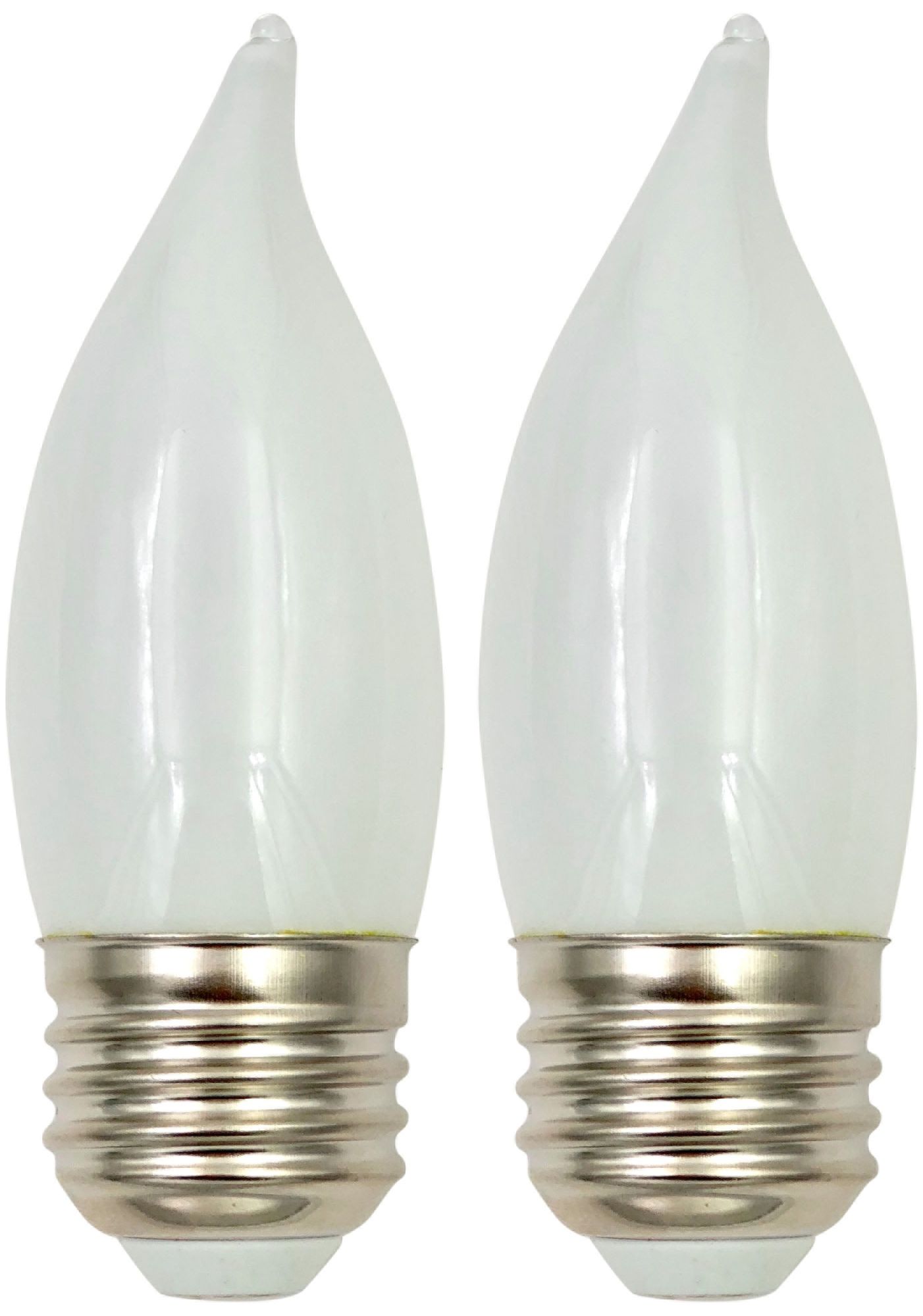 40W Equivalent Milky 4W LED Dimmable Standard Torpedo 2-Pack