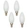 40 Watt Equivalent Milky 4W LED Dimmable Candelabra 4-Pack
