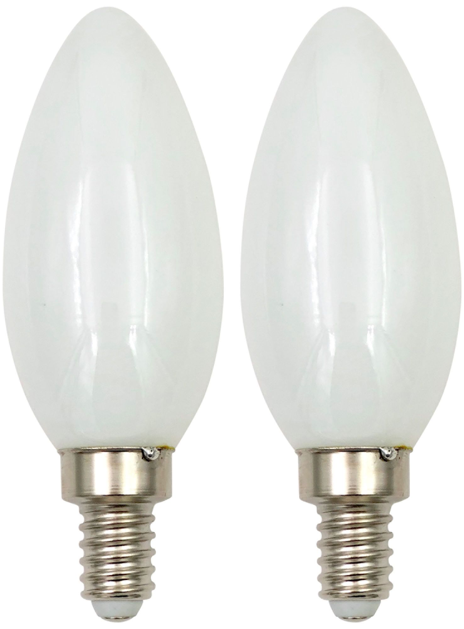 40 Watt Equivalent Milky 4W LED Dimmable Candelabra 2-Pack