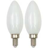 40 Watt Equivalent Milky 4W LED Dimmable Candelabra 2-Pack