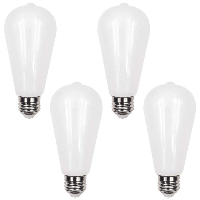 75W Equivalent Milky 8W LED Dimmable Standard Edison 4-Pack