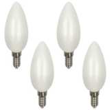60 Watt Equivalent Frosted 6W LED Dimmable Candelabra 4-Pack