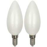 60 Watt Equivalent Frosted 6W LED Dimmable Candelabra 2-Pack
