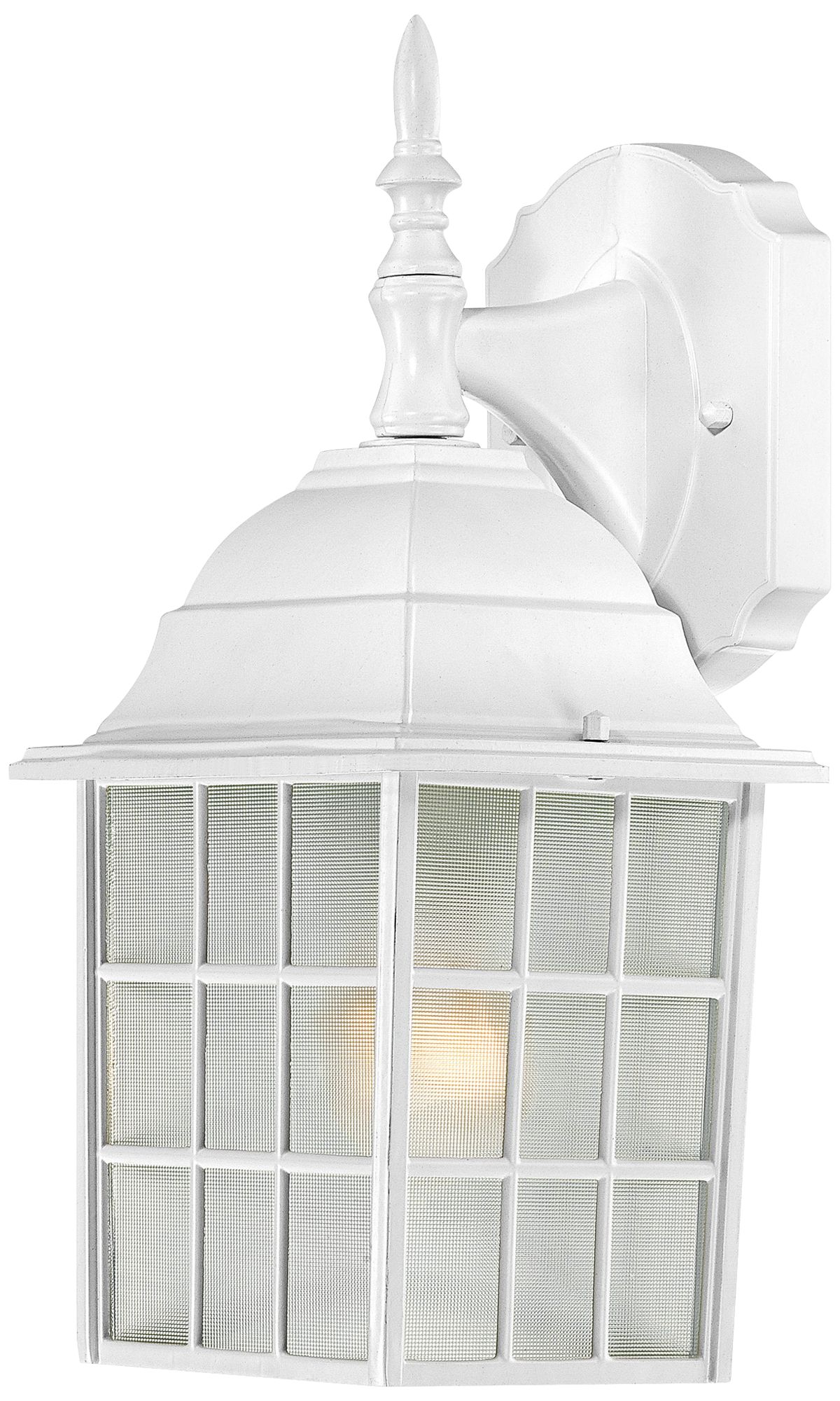 Satco Adams 13 3/4" High White Outdoor Wall Light