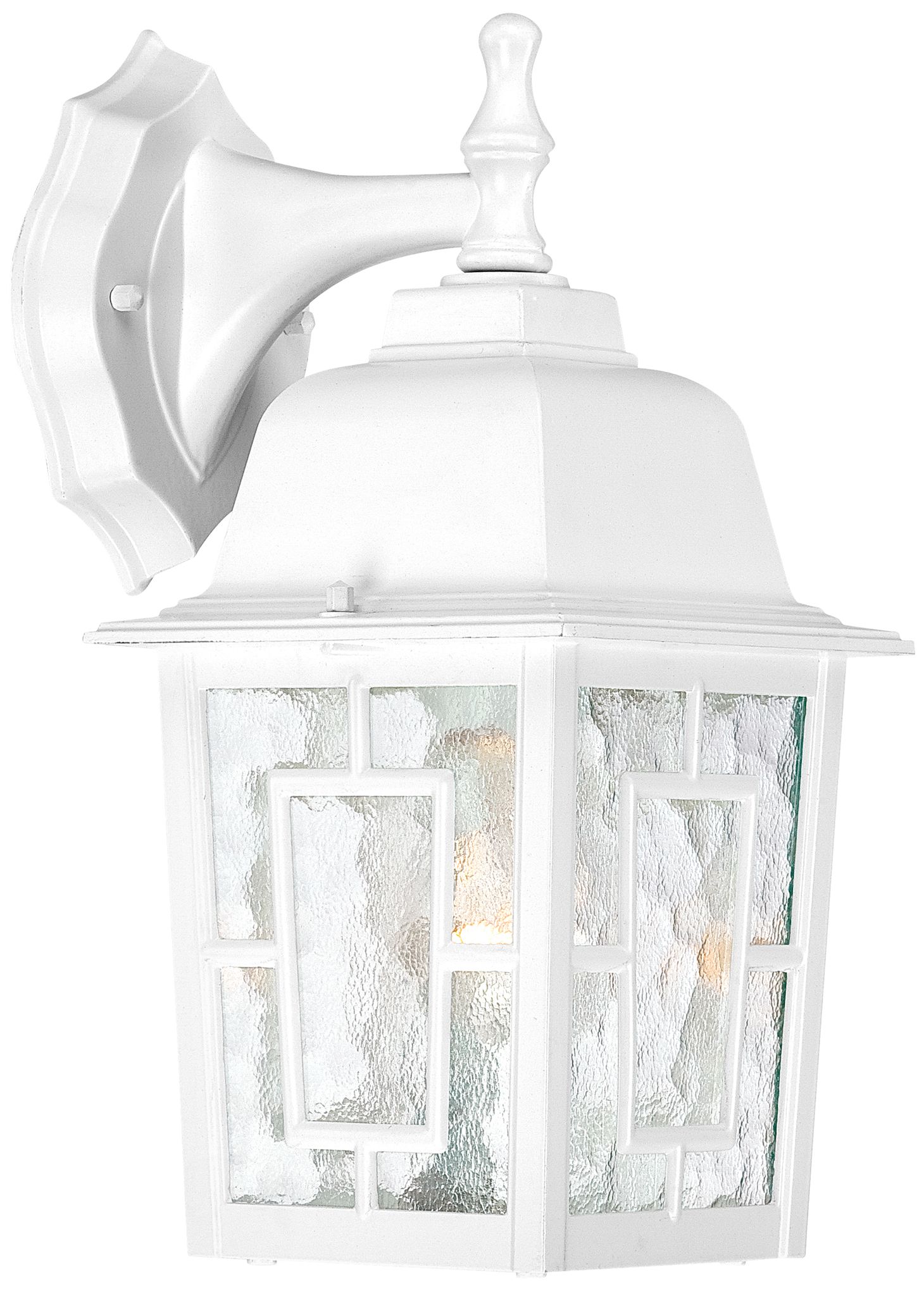 Satco Banyon 12 1/4" High White Outdoor Wall Light