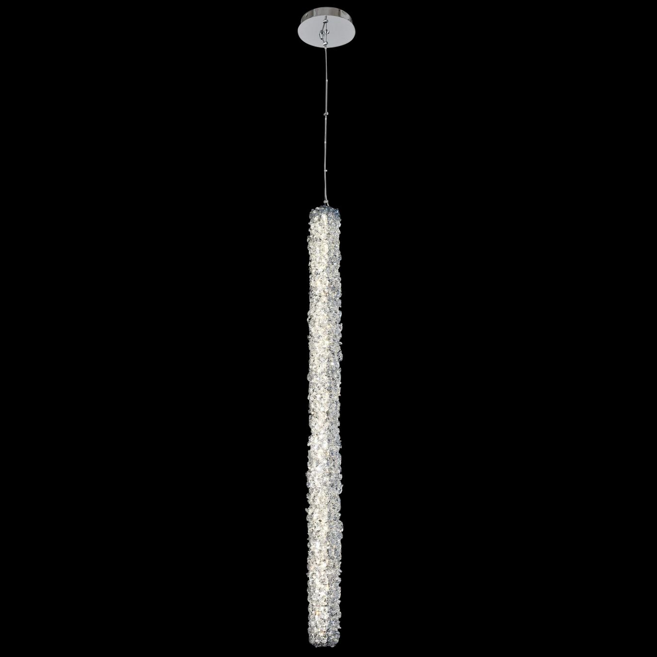 Allegri Lina 2"W Chrome LED 1-Column Mini Foyer Pendant