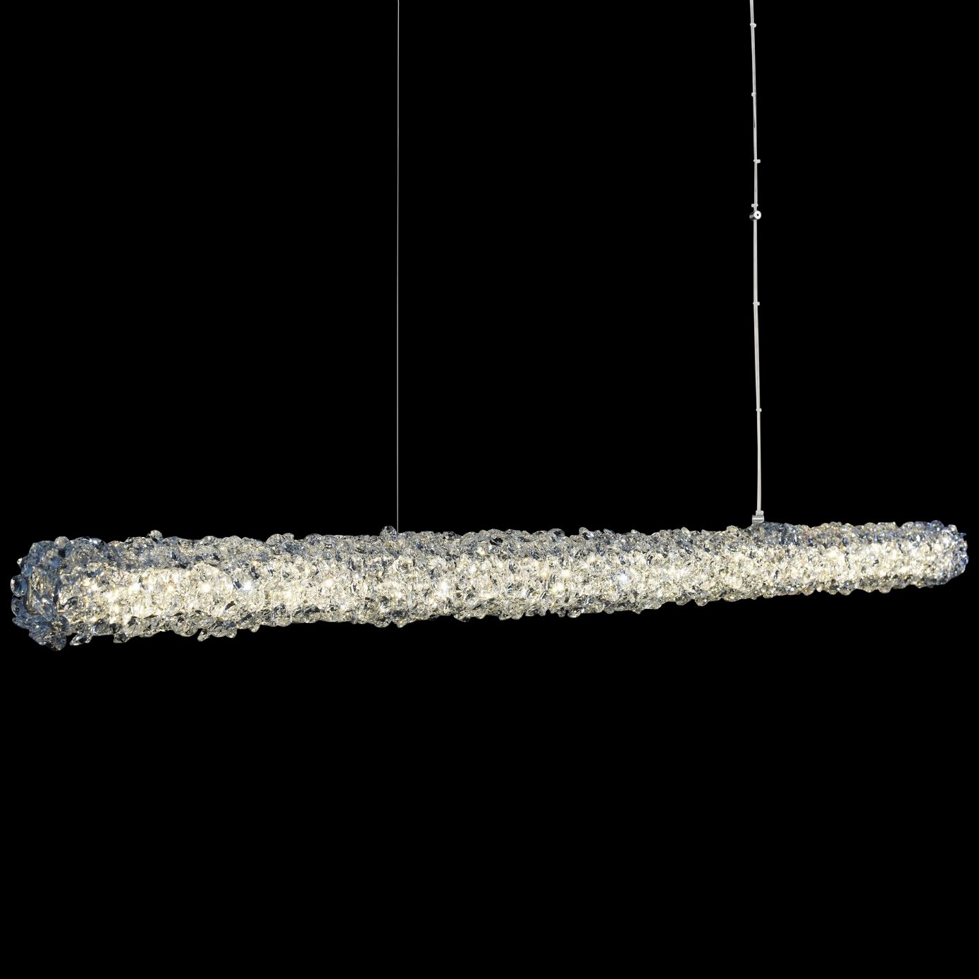 Lina 46"W Polished Chrome LED Kitchen Island Light Pendant