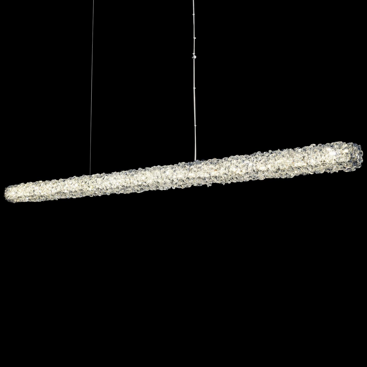 Lina 62"W Polished Chrome LED Kitchen Island Light Pendant