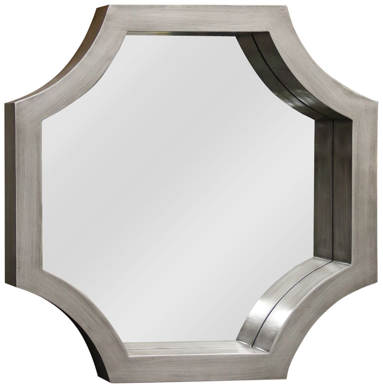 Madison Silver Wood 23" x Octagonal Wall Mirror