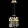 Allegri Glacier 10"W Champagne Gold LED Crystal Mini Pendant
