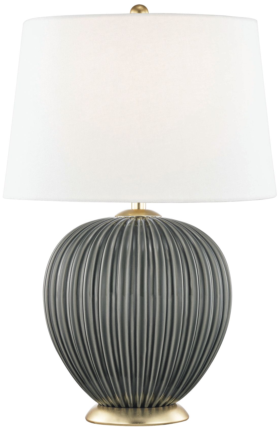 Mitzi Jessa Charcoal Gray Porcelain Accent Table Lamp