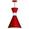 RLM Mid-Century 15 1/4"H White and Red Outdoor Hanging Light
