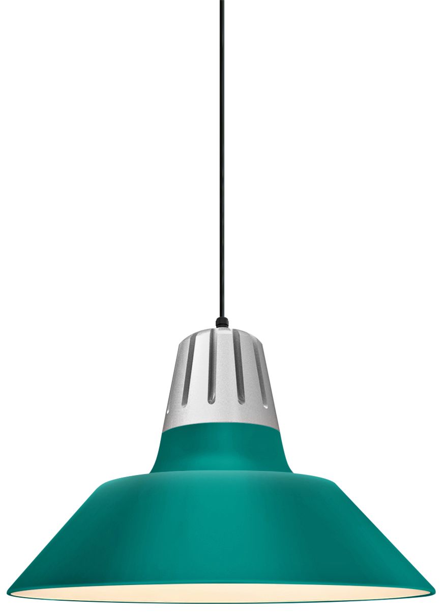 RLM Heavy Metal 12" High Tahitian Teal Outdoor Hanging Light