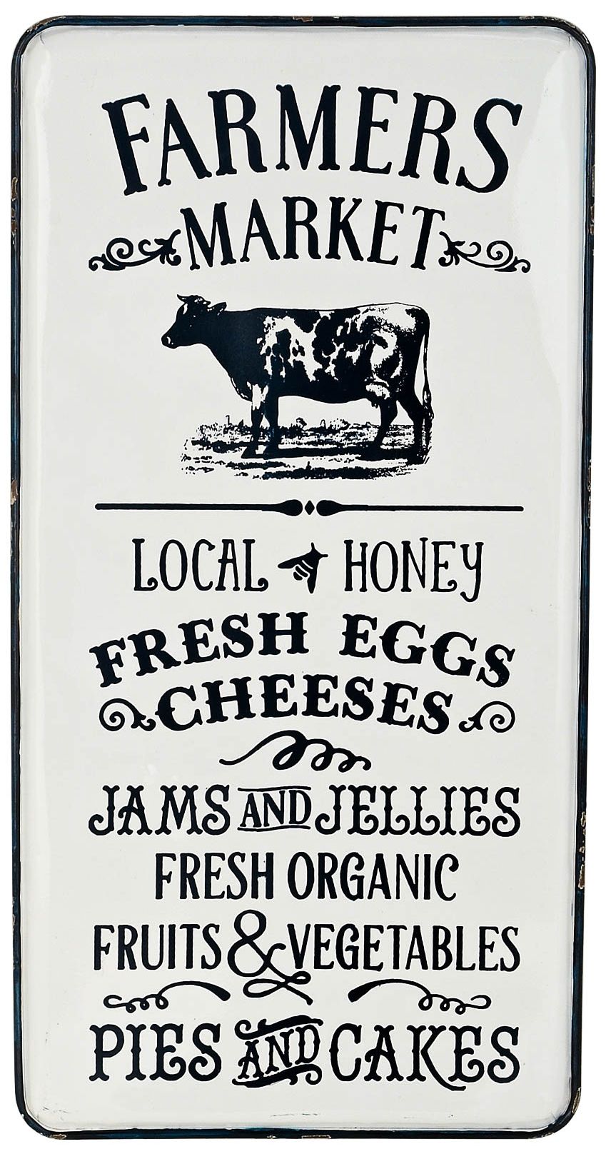 Farmer's Market 29" High Rectangular Iron Framed Wall Art