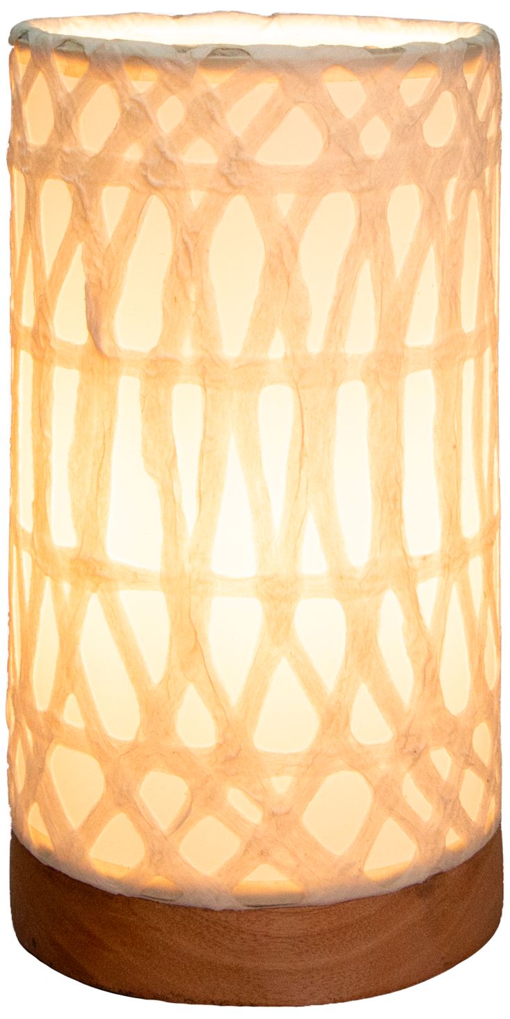 Eangee Paper Cylinder 9"H Arches Uplight Accent Table Lamp