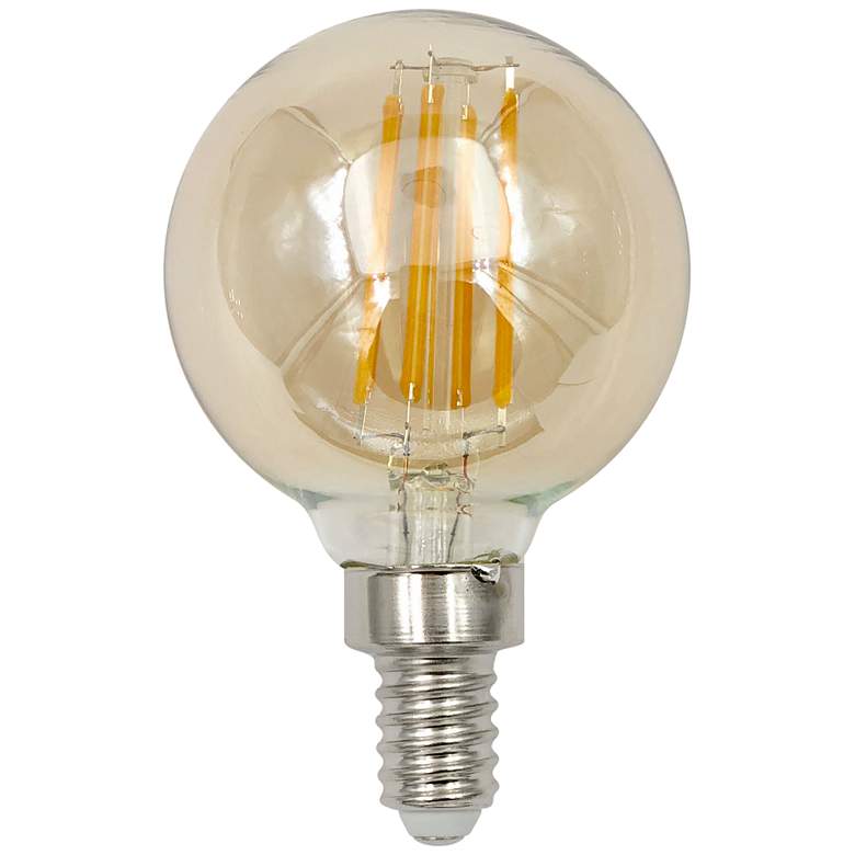 60W Equivalent Amber 6W LED Dimmable E12 Base G16 Filament