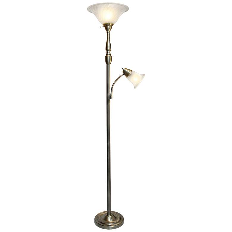 Image 2 Elegant Designs Mother Daughter Brass 2-Light Floor Lamp