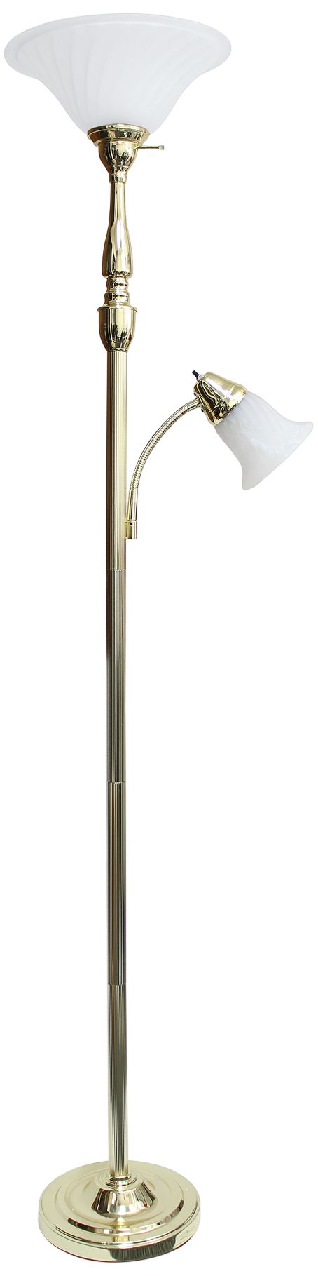 Elegant Designs Mother Daughter Gold 2-Light Floor Lamp