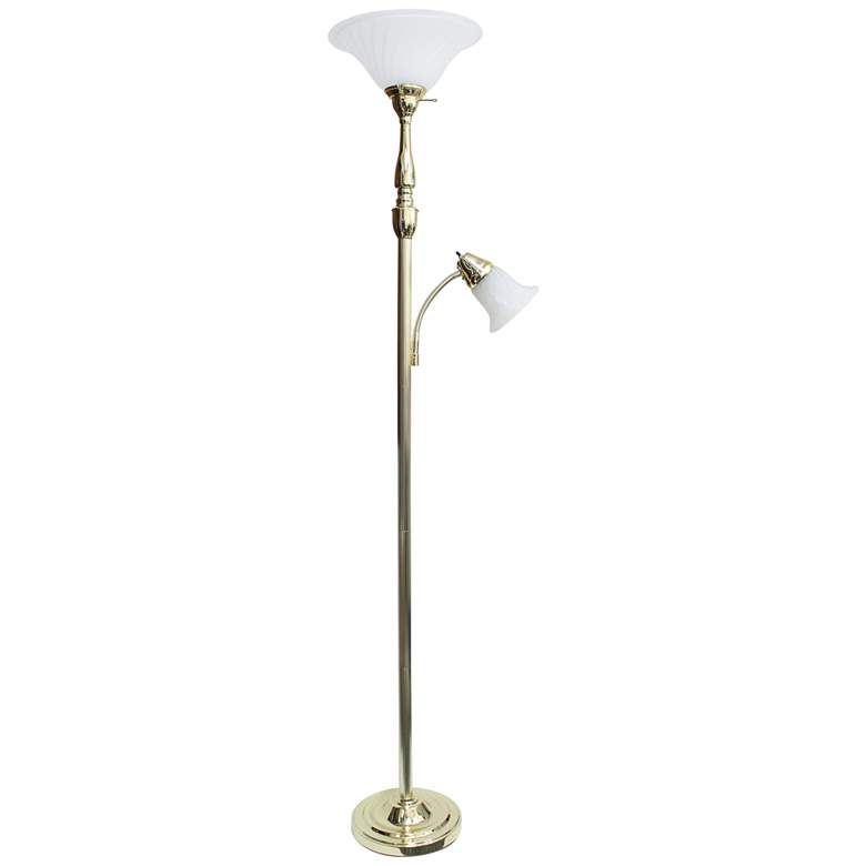 Image 1 Elegant Designs Mother Daughter Gold 2-Light Floor Lamp