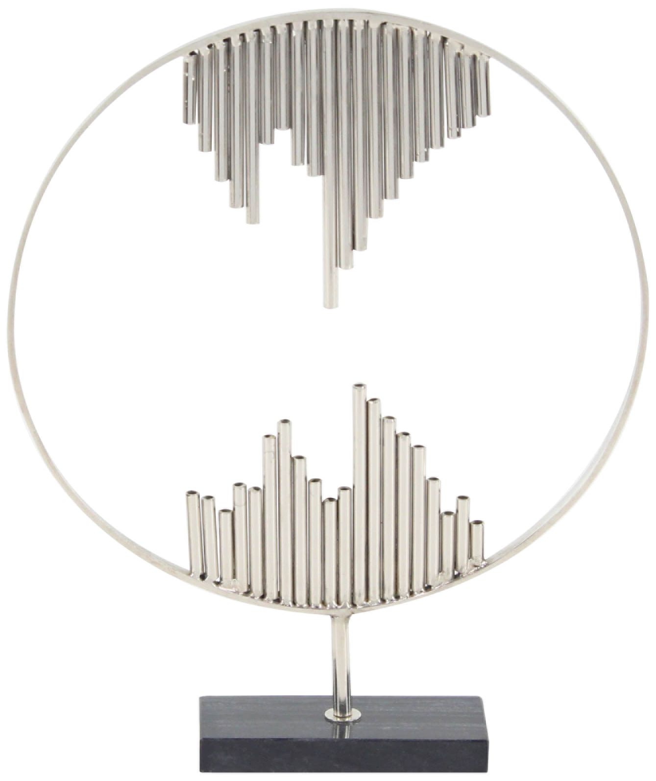 Distressed Bronze Iron 20" High Mod Art Sculpture