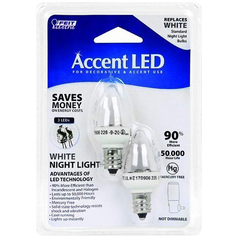 Feit &lt;1 Watt Clear Accent Night Light LED Bulbs 2 Pack
