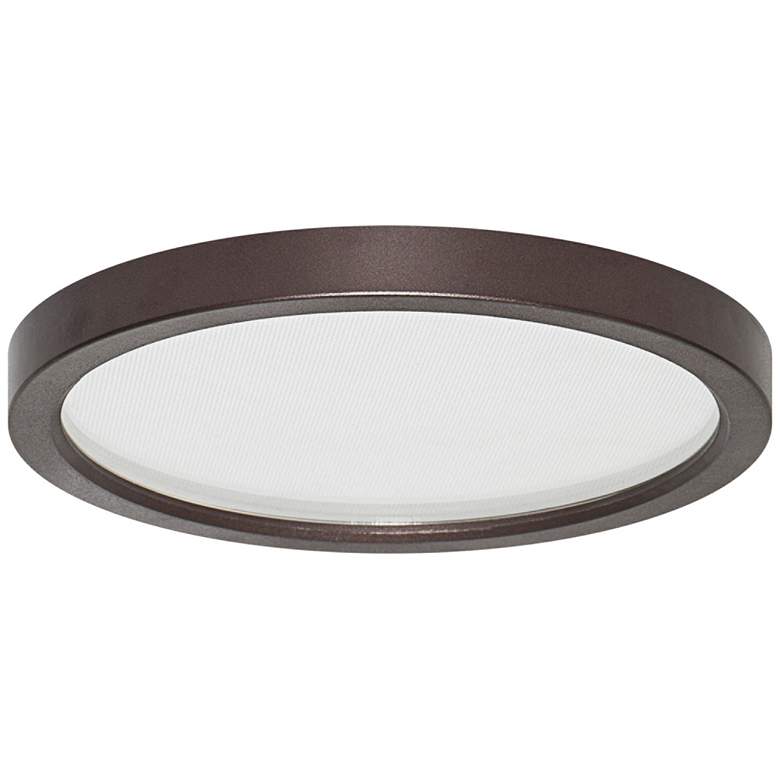 Pancake Disc 5 1/2&quot; Round Bronze LED Outdoor Ceiling Light