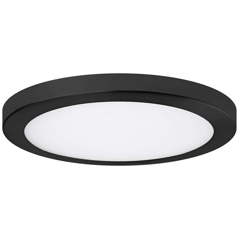 Image 2 Platter 15" Round Black LED Outdoor Ceiling Light
