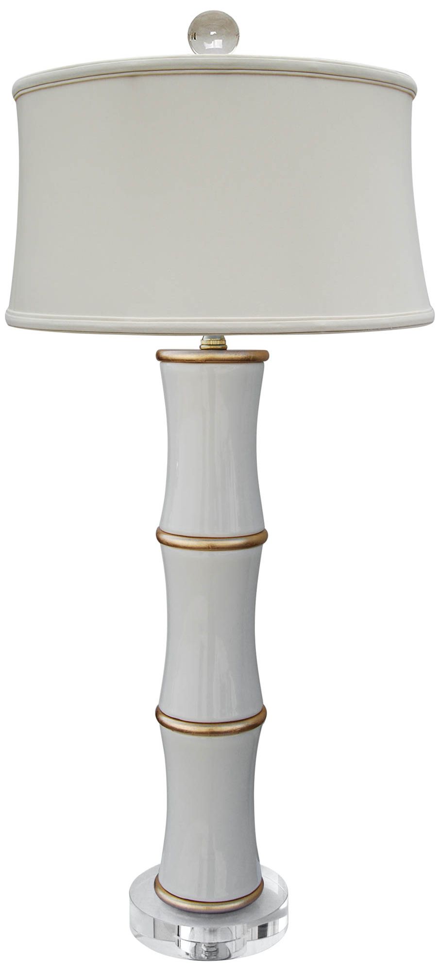 Cecily Dove White Bamboo Porcelain Table Lamp