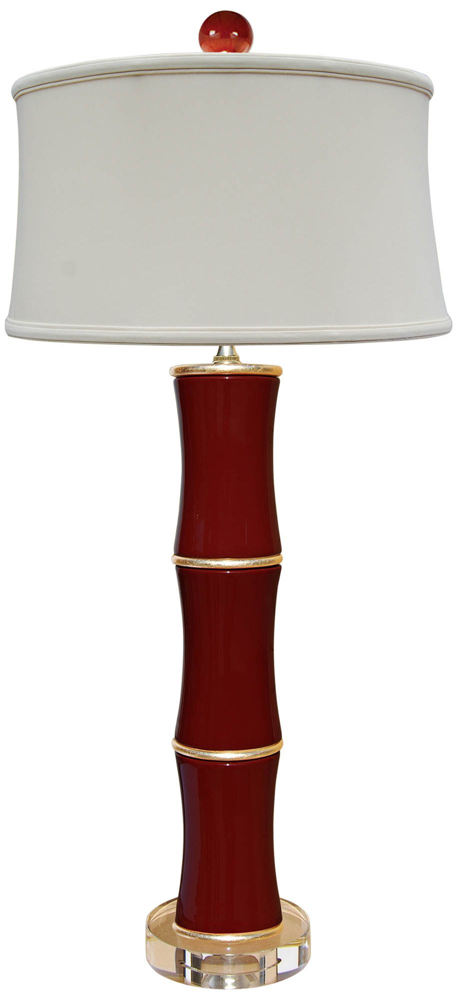 Cecily Ox-Blood Bamboo Porcelain Table Lamp