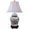 Dara Multi-Color Porcelain Table Lamp w/ Supreme Satin Shade