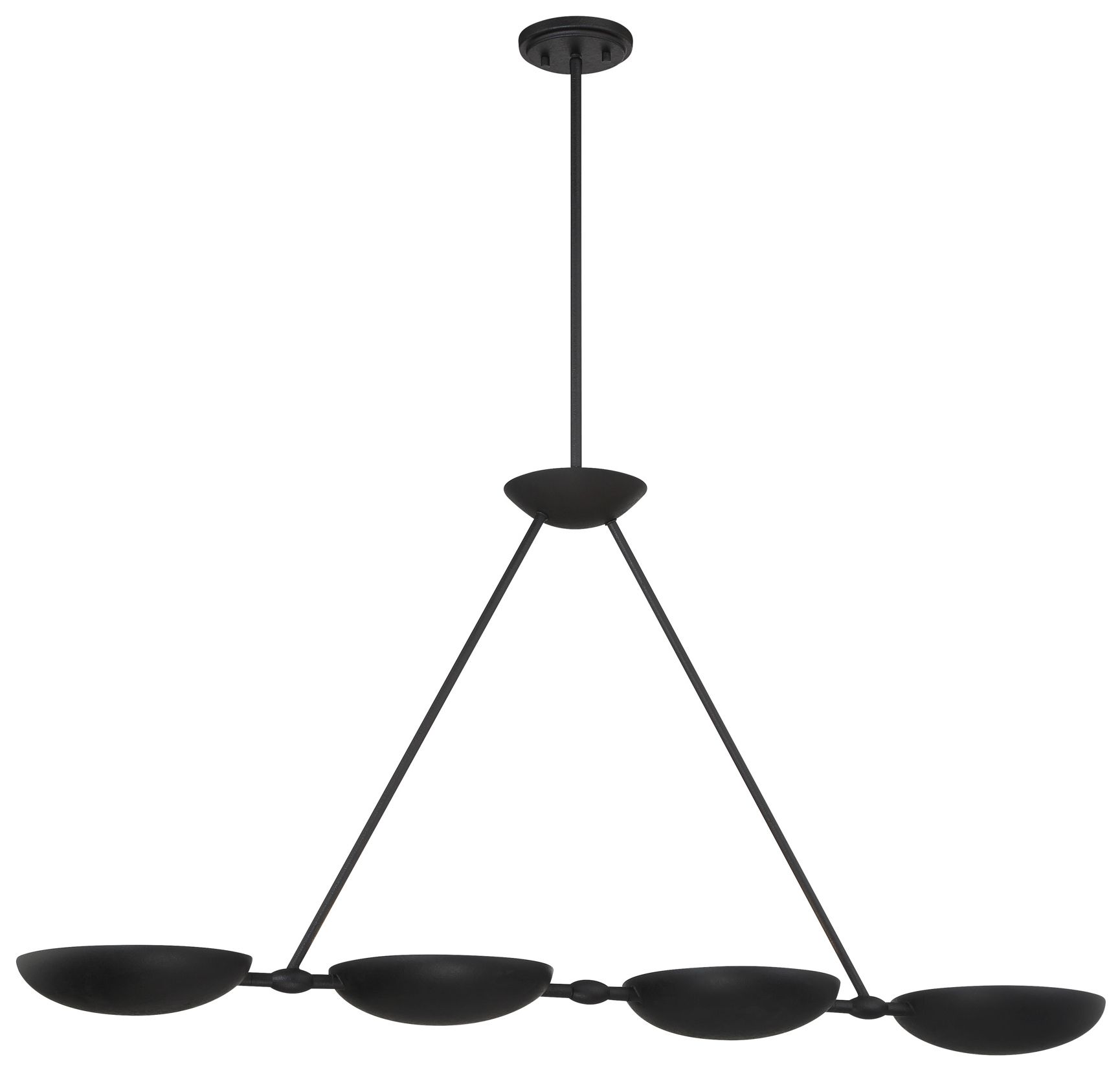 George Kovacs Undertas 4-light Textured Black 48.25-in Island Chandelier