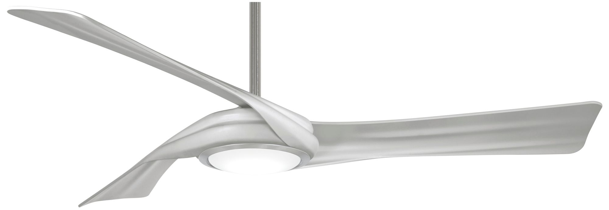 60" Minka Aire Curl Brushed Nickel and Silver LED Smart Ceiling Fan