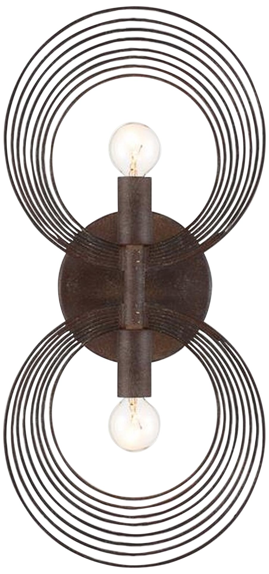 Crystorama Doral 16 1/4"H 2-Light Forged Bronze Wall Sconce