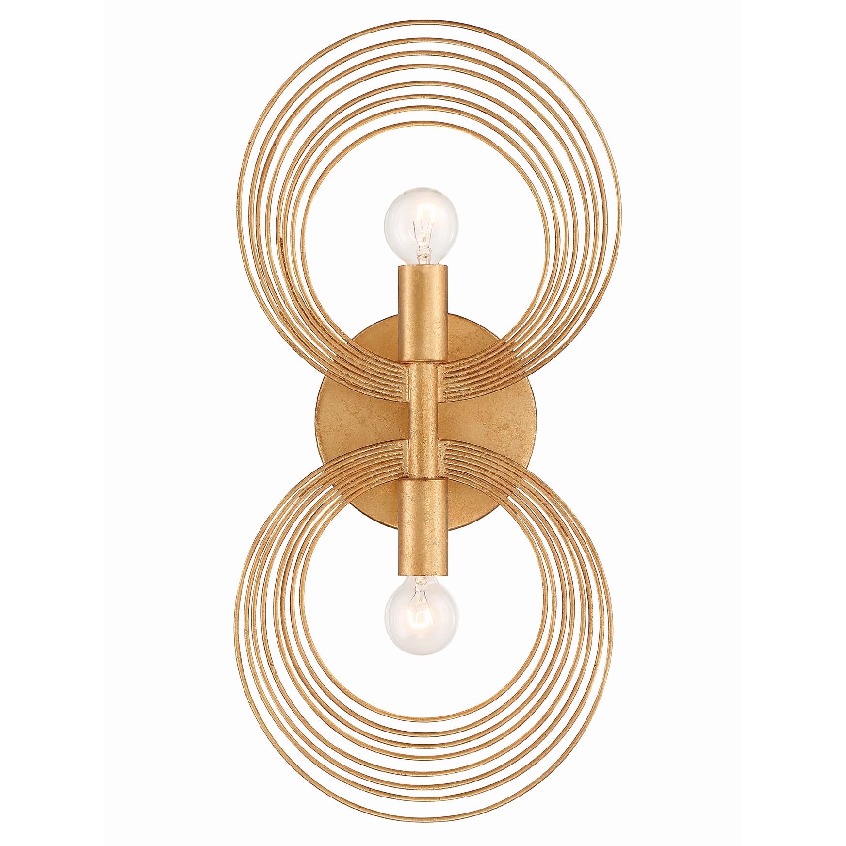 Crystorama Doral 16 1/4" High 2-Light Renaissance Gold Sconce