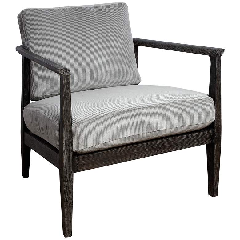 Image 2 Uttermost Brunei Steel Gray Fabric Accent Chair
