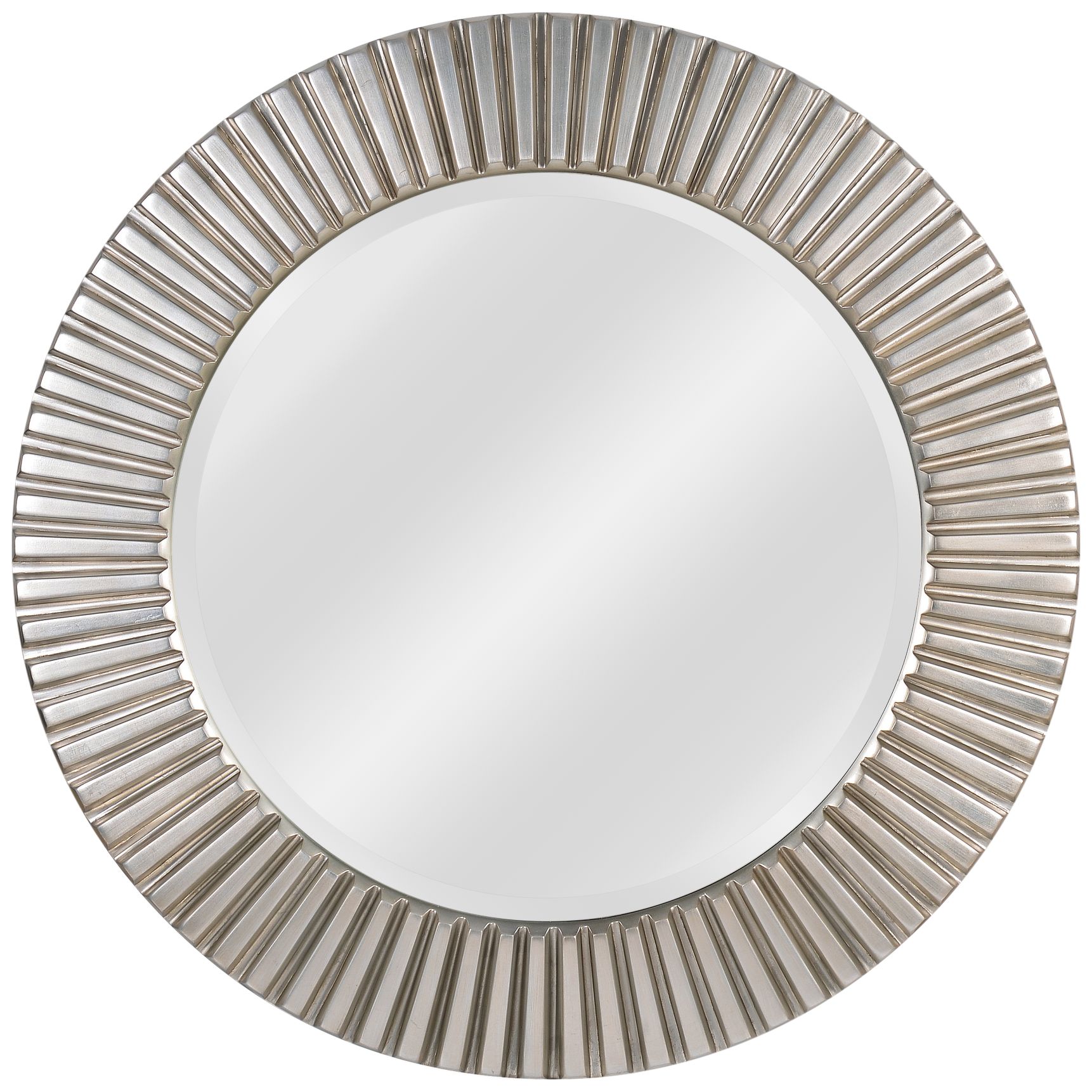 Kenroy Home North Beach Silver 34" Round Wall Mirror
