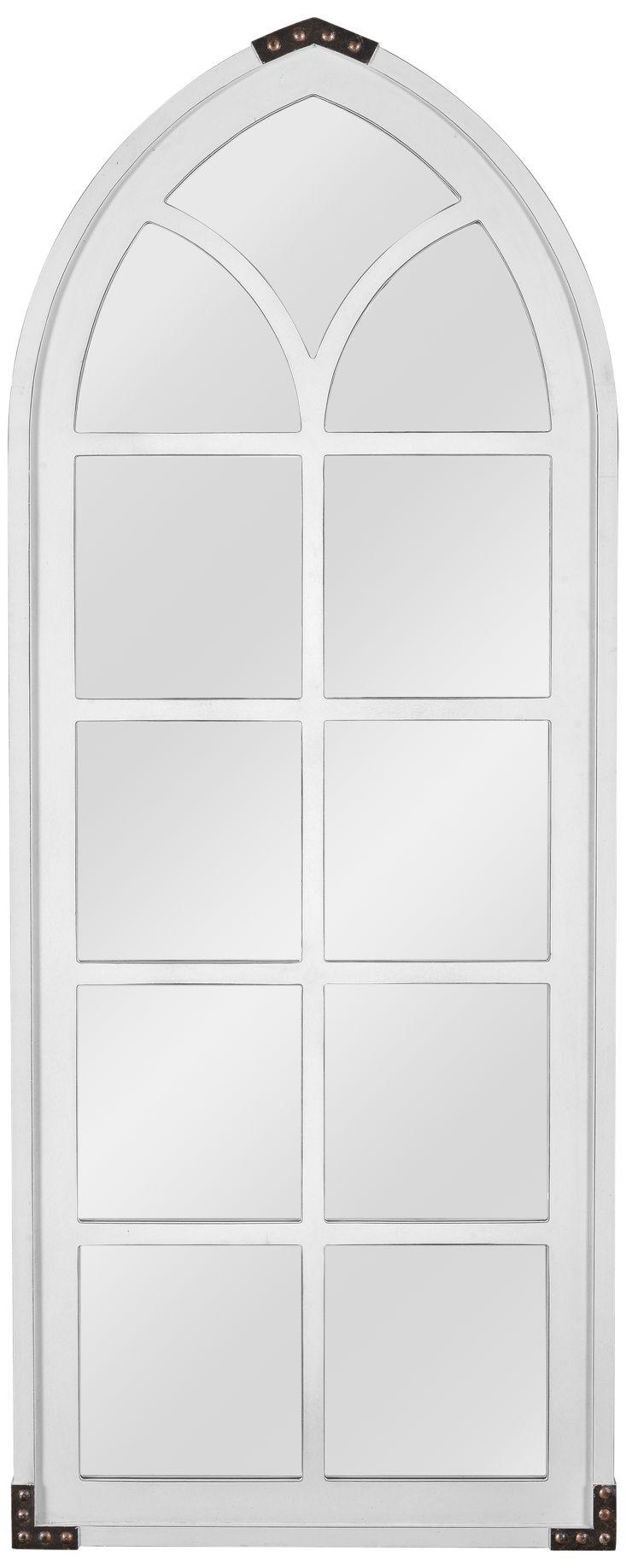 Kenroy Home Century Distressed White 27x68 Wall Mirror