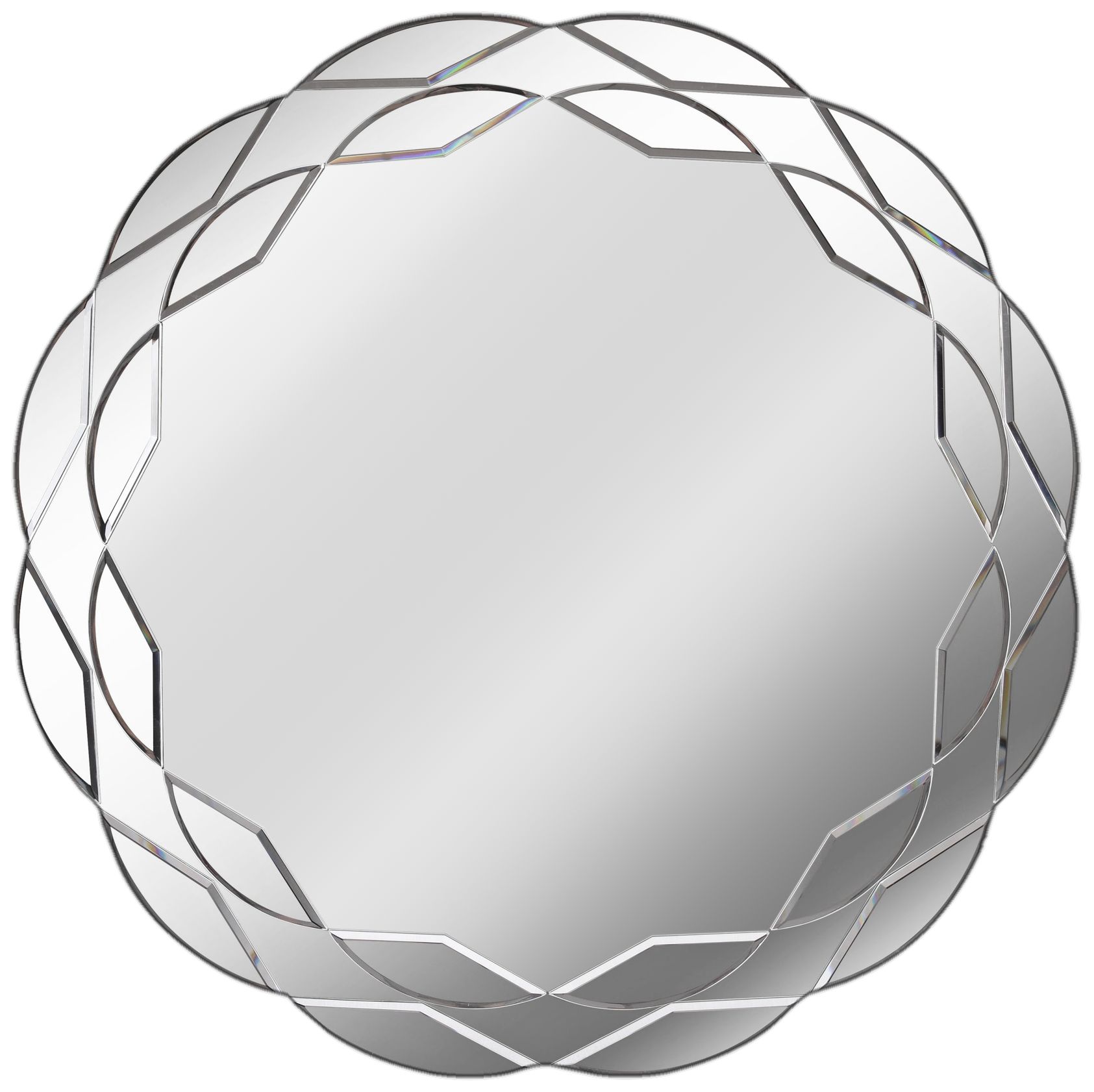 Kenroy Home Turk Glass 29 1/2" Round Frameless Wall Mirror