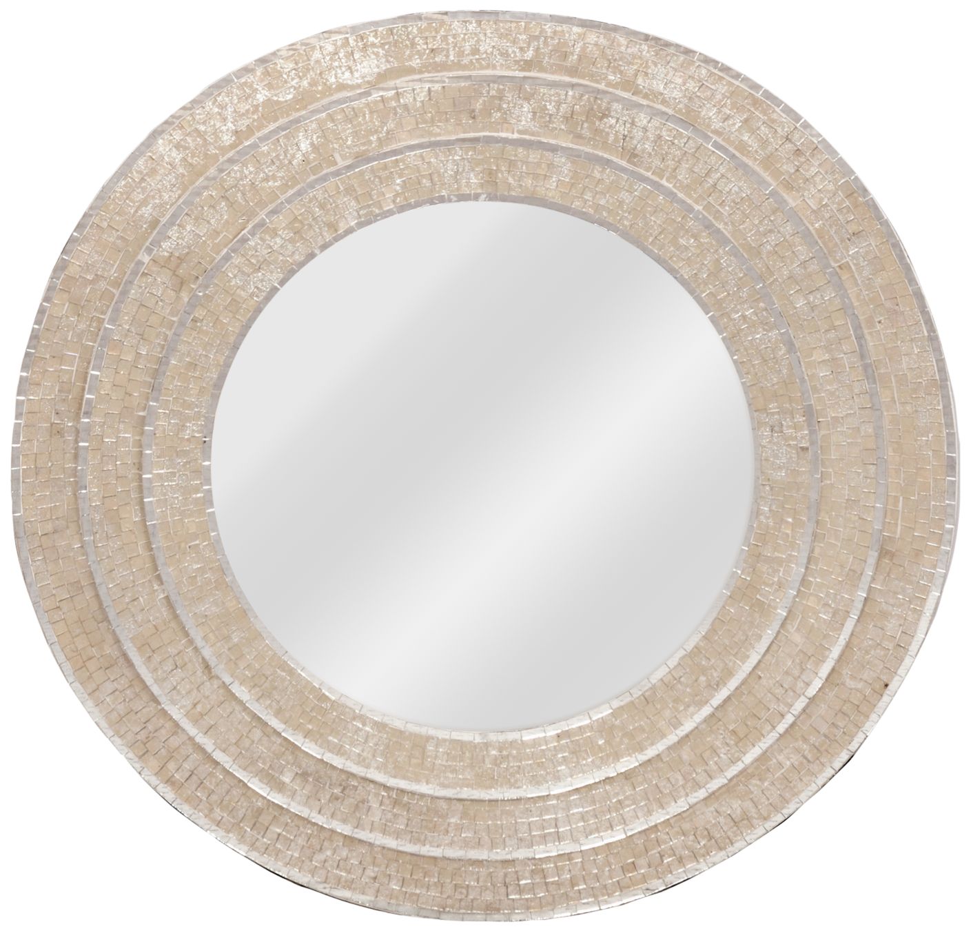 Kenroy Home Centrico Mixed Glass Mosaic 30" Round Mirror
