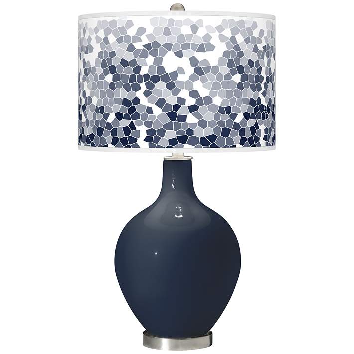 Naval Mosaic Giclee Ovo Table Lamp - #62G03 | Lamps Plus