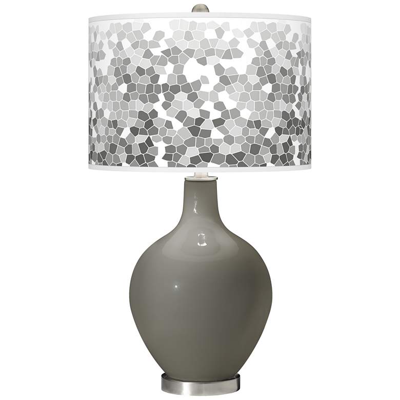 Gauntlet Gray Mosaic Giclee Ovo Table Lamp