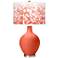 Daring Orange Mosaic Giclee Ovo Table Lamp