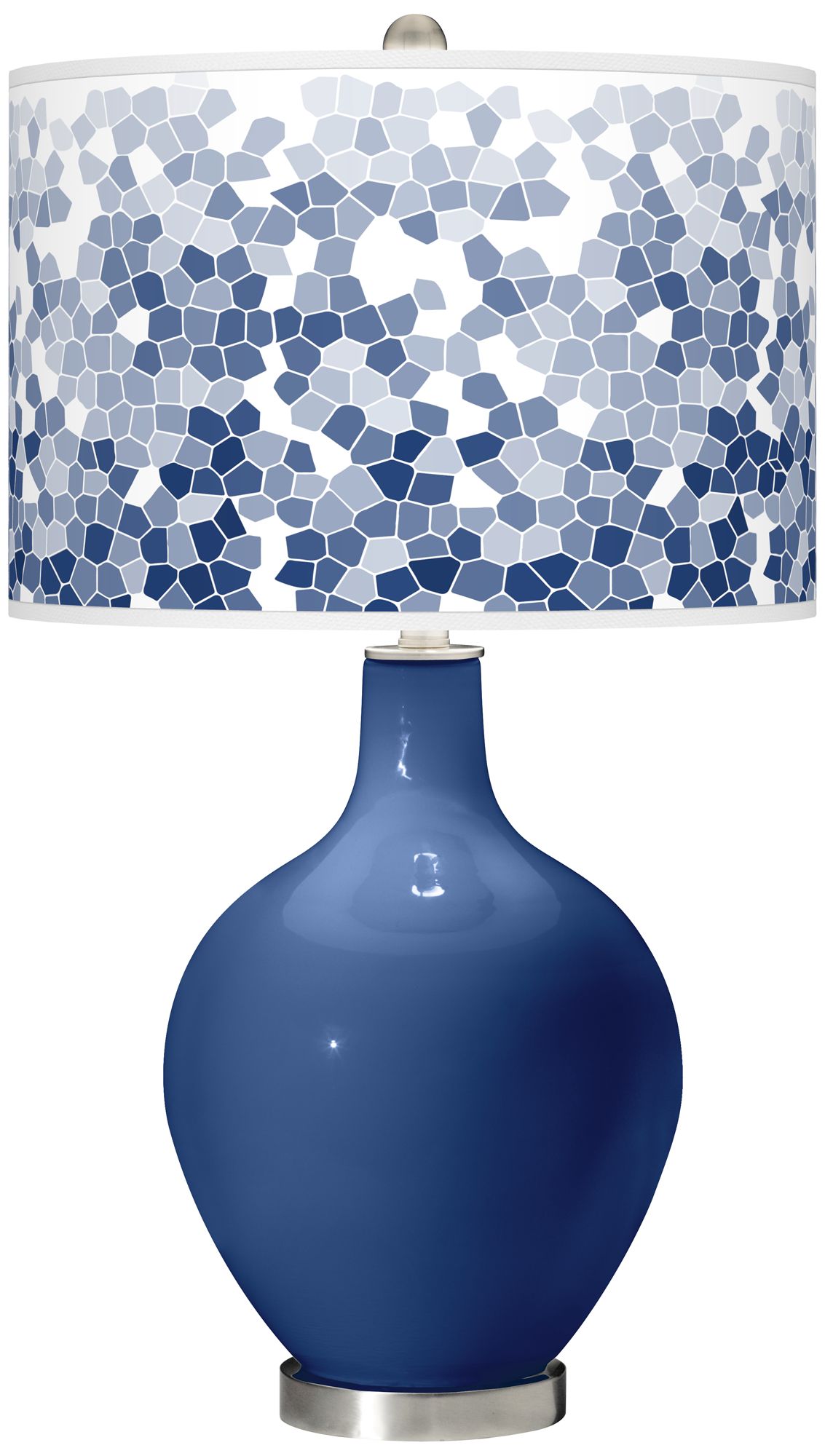 Monaco Blue Mosaic Giclee Ovo Table Lamp