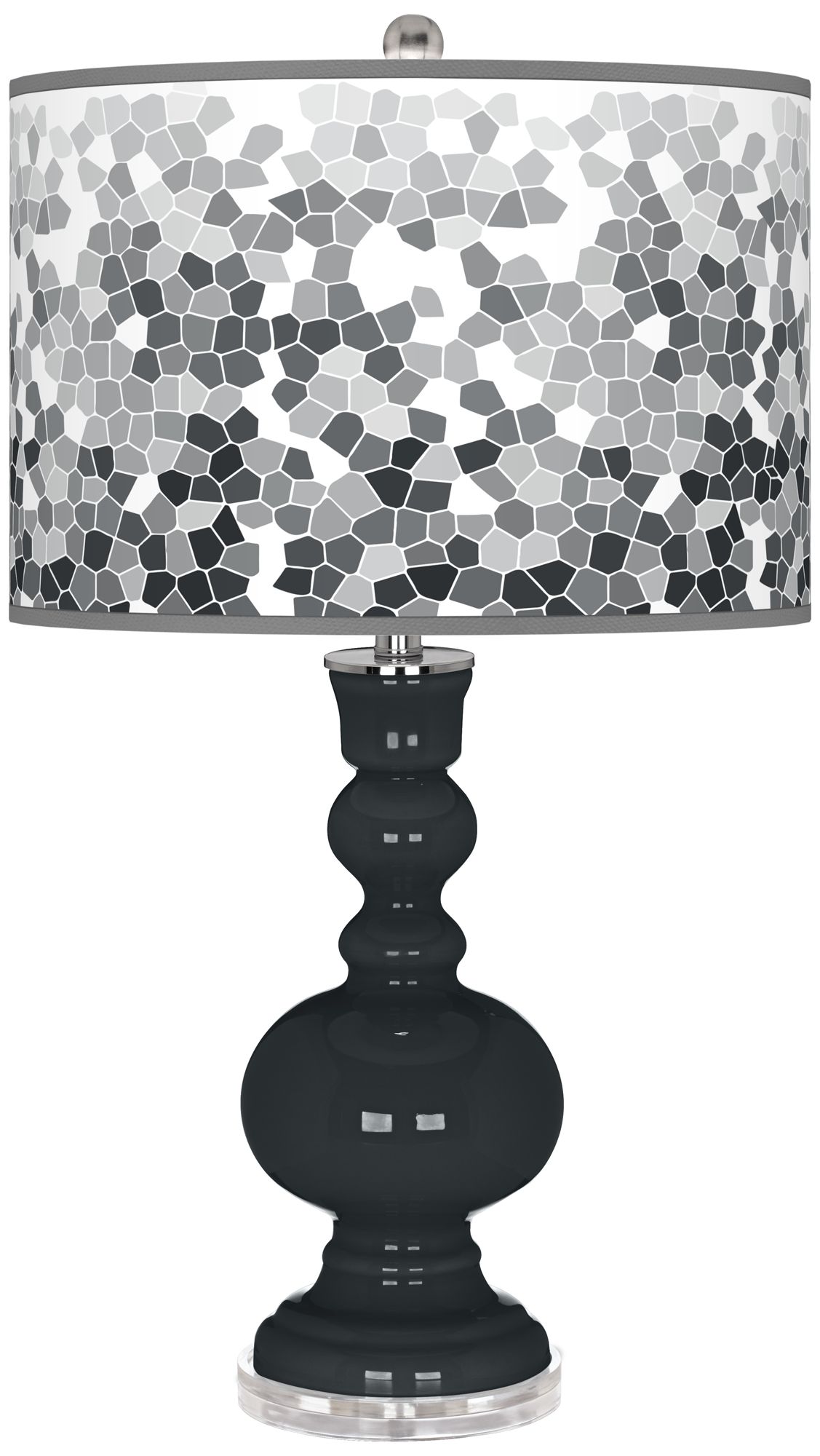 Black of Night Mosaic Giclee Apothecary Table Lamp