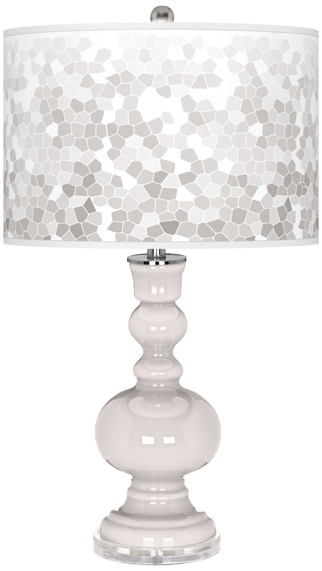 Smart White Mosaic Giclee Apothecary Table Lamp